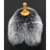 Kožešinový lem límec na kapuci z finského mývalovce 1032 BLACK & WHITE
