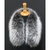 Kožešinový lem límec na kapuci z finského mývalovce 1033 BLACK & WHITE