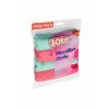 97044191 SOKE MICROFIBRE CLOTHS 4 pink, green color packed left