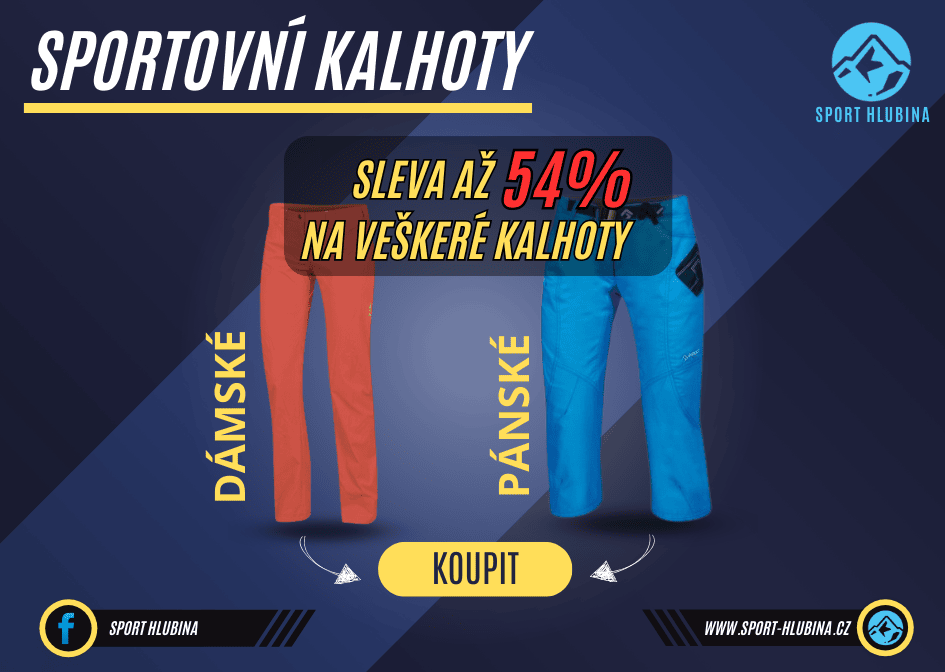 Sportovní kalhoty sleva až 54%