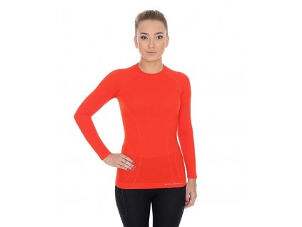 BRUBECK dámské tričko Active Wool LS brick red