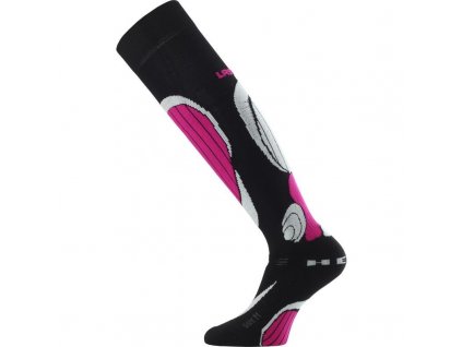 LASTING SBP lyžařské ponožky černá fialová
