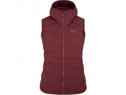 chaleco rab cubit stretch down vest mujer deep heather morado