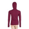 SENSOR Merino DF dámské triko dl.rukáv s kapucí lilla