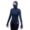 Sensor Merino DF Deep Blue - Dámské triko s kapucí