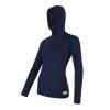 Sensor Merino DF Deep Blue - Dámské triko s kapucí