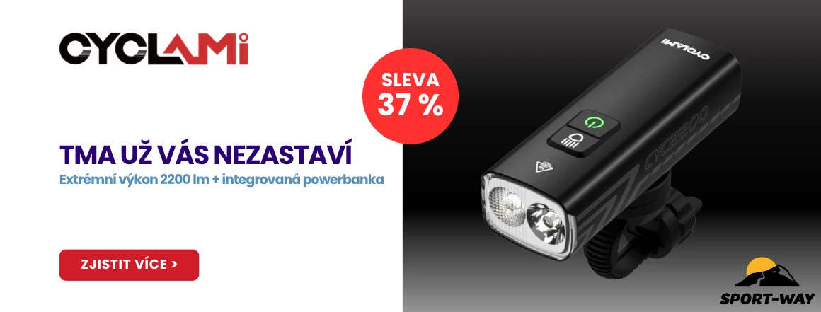 Přední světlo na kolo s powerbankou CYCLAMI CYC2200 lm