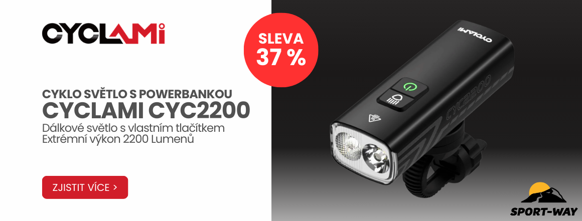 Přední světlo na kolo s powerbankou CYCLAMI CYC2200 lm