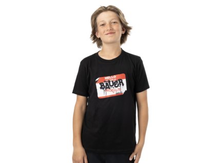 24 NAMETAG TEE YTH BLK M	Bauer Textil 24