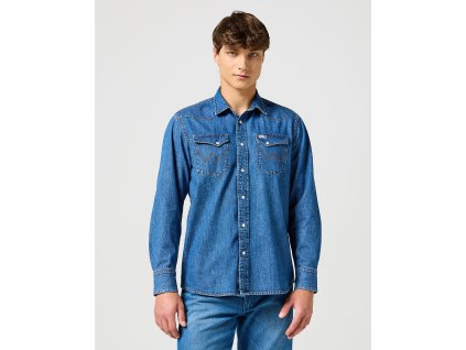 Pánská jeans košile Wrangler Blue 112357735