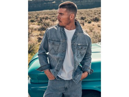 Pánská jeans bunda Wrangler Light Ice 112371446 (Velikost 4XL)