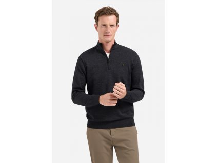 Pánský svetr NO EXCESS N2185 (Barva Tmavě šedá, Velikost 4XL)