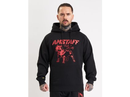 Pánská mikina Amstaff Logo 2.0 Hoodie Black Red (Barva Černá, Velikost XXXXL)