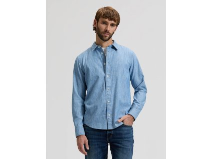 Pánská jeans košile Lee Light Chambray 112376561 (Velikost XXXL)