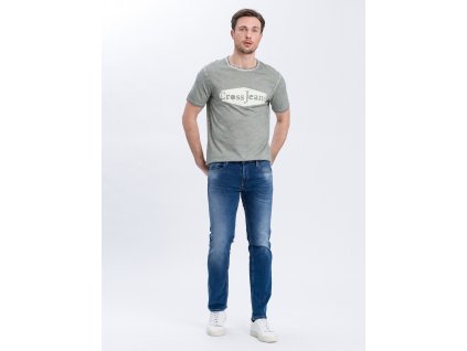 Pánské jeans CROSS JEANS Damien Flex Mid Blue E198-027