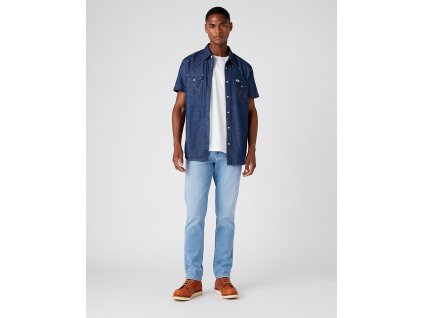 Pánské jeans Wrangler Texas Slim Blue Champ W12SYI29K