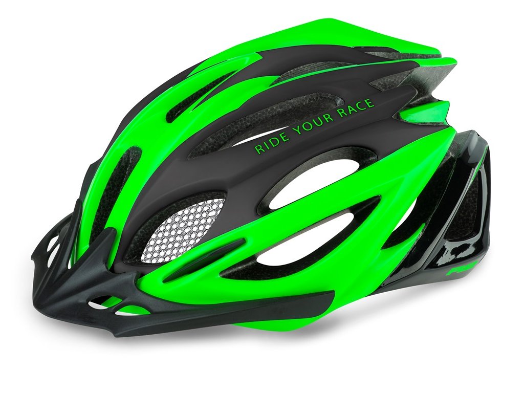 Cyklistická helma R2 PRO-TEC - bílá, zelená, černá/matná, lesklá