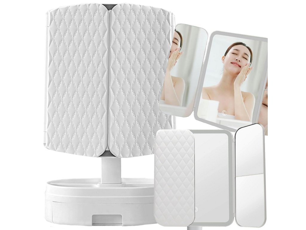 Verk 27028 Kosmetické zrcátko LED, 5x zvětšení color
