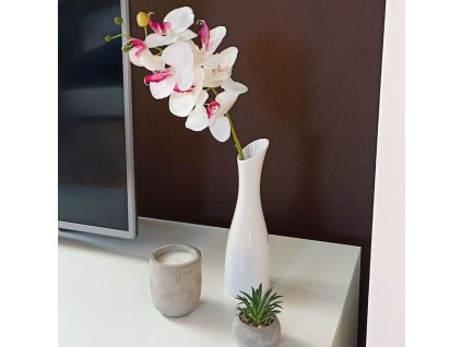 Umělé květiny orchidej - bílá - AKCE!