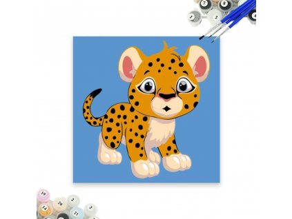 Malování podle čísel pro děti - leopard - AKCE!