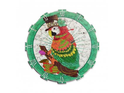 Dřevěné zvířecí puzzle - papoušek - AKCE!
