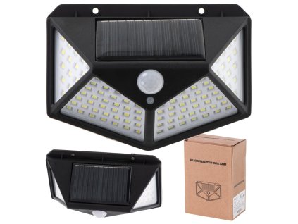 KIK KX5087 Solární lampa se senzorem pohybu a soumraku 100 LED