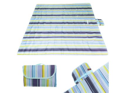Mata plazowa koc piknikowy plazowy 200x200cm niebieski 131271