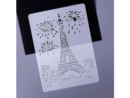 Šablona s motivem - Eiffelova věž - AKCE!
