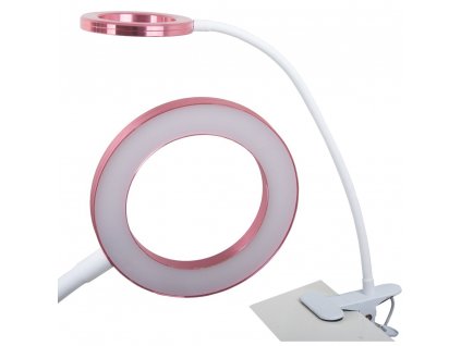 Verk 15754 Lampa s klipem USB 24 LED bílo růžová