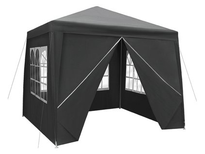 Zahradní párty stan 3x3 m + 4 boční stěny, šedý, 7908