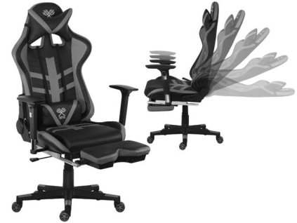 pol pl Fotel biurowy gamingowy szaro czarny P8589 13681 3