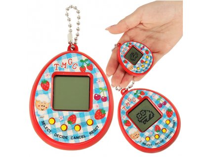 KIK KX7929_5 Hračka Tamagotchi elektronická hra vajíčko červená