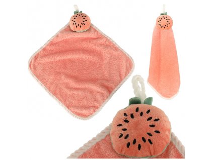KIK KX4528_1 Dětský ručník do školky 30x30cm růžový meloun