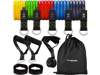 Trizand 22716 Expandery sada odporových gum na cvičení 5 ks