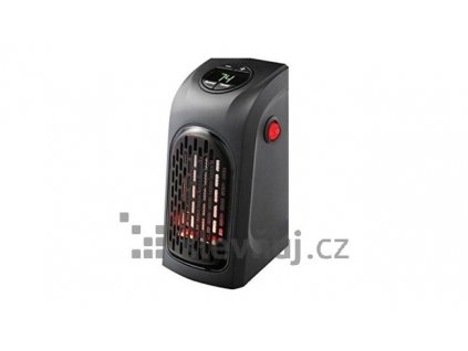 Teplovzdušný ventilátor, černý, 4leaders