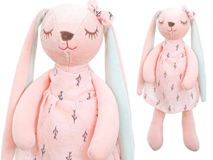 KIK KX5637 Plyšový maskot králík růžový 35cm