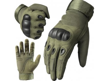 Verk 14456_Z Taktické vojenské rukavice xl zelené