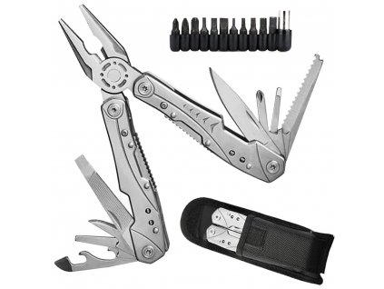 Verk 14385 Víceúčelový kapesní nůž MULTITOOL 23v1 stříbrný