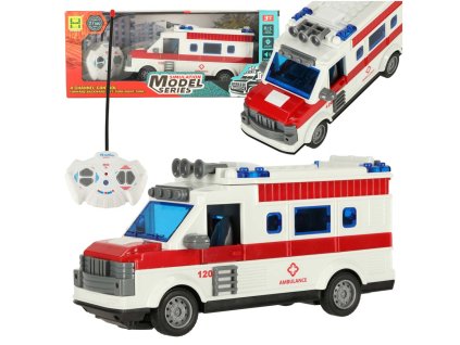 KIK KX4392 Dětská ambulance na dálkové ovládání světla zvuk 1:30 AKCE