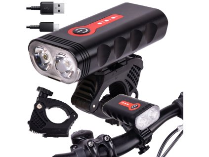 Verk 14481 Přední světlo na kolo LED CREE XM-L T6 x 2, IP65