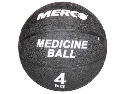 Black gumový medicinální míč hmotnost 4 kg