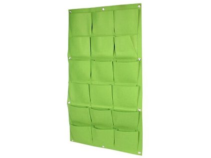 Wall Grow Bag 18 textilní květináče na zeď zelená balení 1 ks