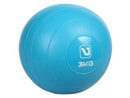 Weight ball míč na cvičení modrá hmotnost 3 kg