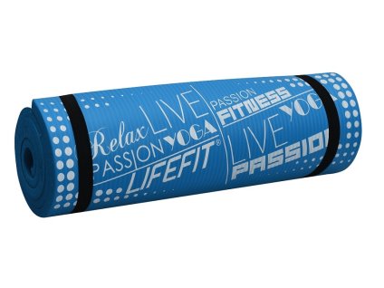 Podložka LIFEFIT® YOGA MAT EXKLUZIV PLUS, 180x58x1,5cm, modrá