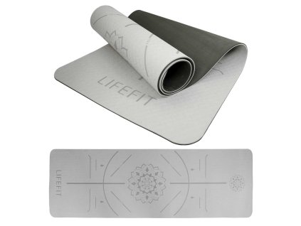 Podložka LIFEFIT® YOGA MAT RELAX DUO, 183x58x0,6cm, černá