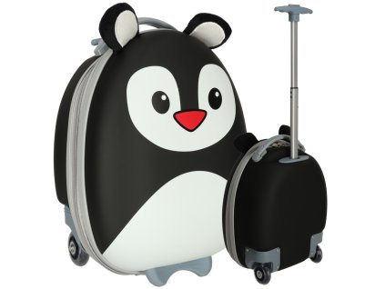 KIK KX3962_1 Dětský cestovní kufr na kolečkách tučňák AKCE