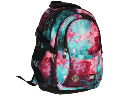 KIK KX3761 4komorový školní batoh 17 palců cosmos Niebula