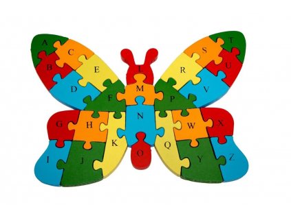 Vzdělávací dřevěné puzzle - motýl C106