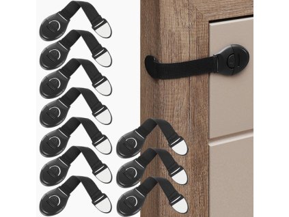 Ruhhy Zabezpečení - zámek na skříně, 10 ks. černý