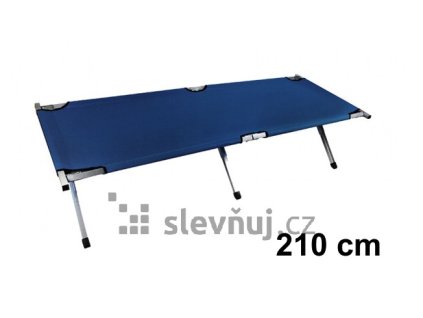 Skládací polní lehátko 210 cm, modré, 5380